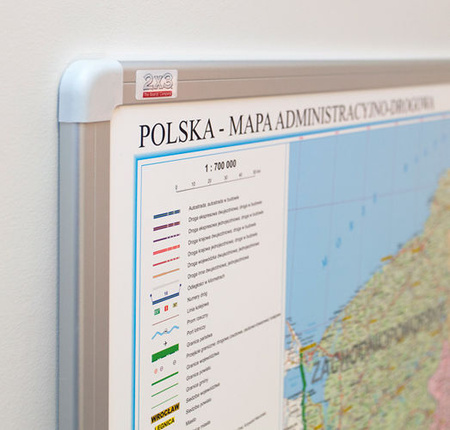 Mapa korkowa Polski - administracyjna; OfficeBoard TMPA2