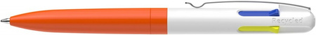 Długopis automatyczny SCHNEIDER TAKE 4 Neon, M, 4 kolory wkładu, pomarańczowo-biały