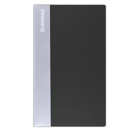 Wizytownik DONAU, PP, na 240 wizytówek, czarny