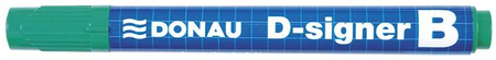Marker do tablic DONAU D-Signer, okrągły, 2-4mm (linia), zawieszka, zielony