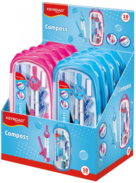 Zestaw geometryczny KEYROAD, 9 elementów, display, mix kolorów