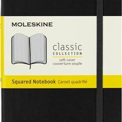 Notes MOLESKINE Classic P (9x14cm) w kratkę, miękka oprawa, 192 strony, czarny