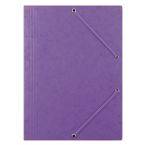 Teczka z gumką DONAU, preszpan, A4, 390gsm, 3-skrz., fioletowa
