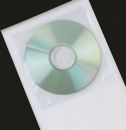 Koperty na płyty CD/DVD Q-CONNECT, 50szt., transparentny