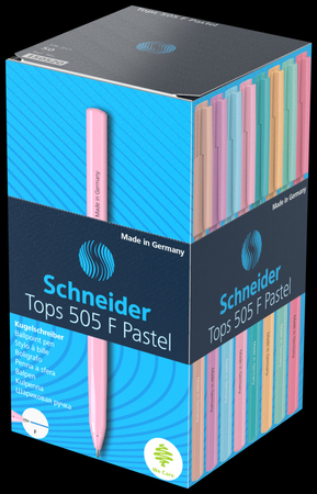Długopis SCHNEIDER Tops 505, F, 1 szt., mix kolorów pastelowych