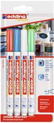 Marker kredowy e-4085 EDDING, 1-2 mm, blister, 4 szt., mix kolorów