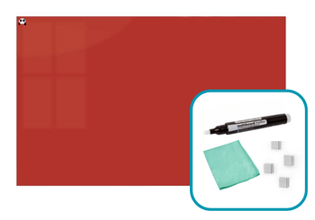 Magnetische Glastafel 120x90 cm ROT