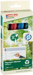 Marker do flipchartów e-31 EDDING ecoline, 1,5-3 mm, 4 szt., mix kolorów