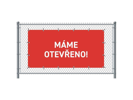 Fence Banner 200 x 100 cm Open Czech Blue