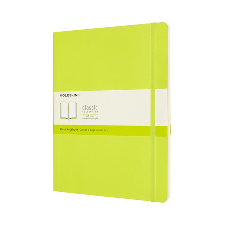 Notes MOLESKINE Classic XL (19x25cm), gładki, miękka oprawa, 192 strony, lemon green