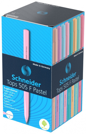 Długopis SCHNEIDER Tops 505, F, 1 szt., mix kolorów pastelowych