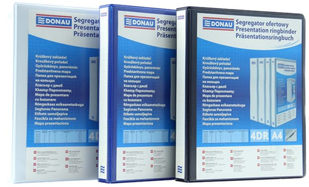 Segregator ofertowy DONAU, PP, A4/4RD/50, czarny