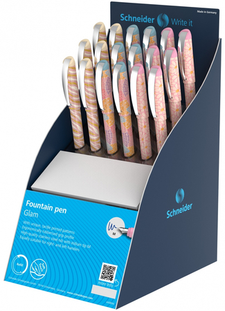 Display piór wiecznych SCHNEIDER Glam, M, 18 szt., mix kolorów