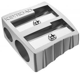 Temperówka KEYROAD, aluminiowa, podwójna, srebrna