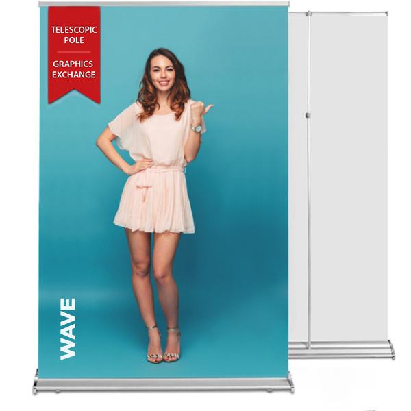 Roll up Wave 150x220 - teleskopowy maszt, system wymiany grafik