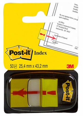 Zakładki indeksujące POST-IT® z nadrukiem „wykrzyknik” (680-33), PP, 25,4x43,2mm, 50 kart.