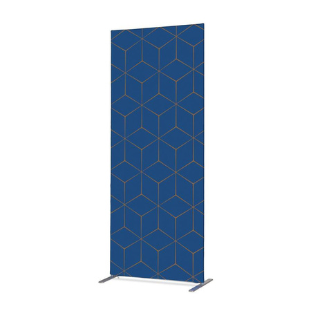 Textile Room Divider Deco 85-200 Double Hexagon Grey