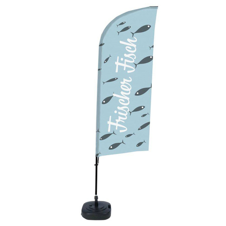 Beach Flag Alu Wind Complete Set Fresh Fish Dutch