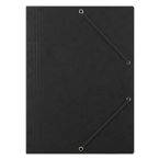 Teczka z gumką DONAU, preszpan, A4, 390gsm, 3-skrz., czarna