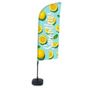 Beachflag Alu Wind Komplett-Set Smoothies Zitrone