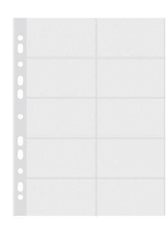 Koszulki na wizytówki DONAU, PP, A4krystal, 60mikr.