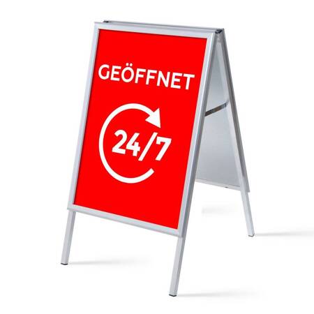 A-board A1 Complete Set Open 24/7 Red German