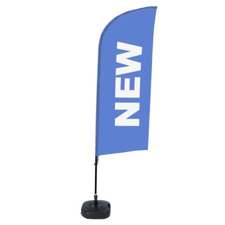 Beach Flag Alu Wind Complete Set New Blue German