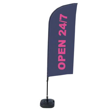 Beach Flag Alu Wind Complete Set Open 24/7 German