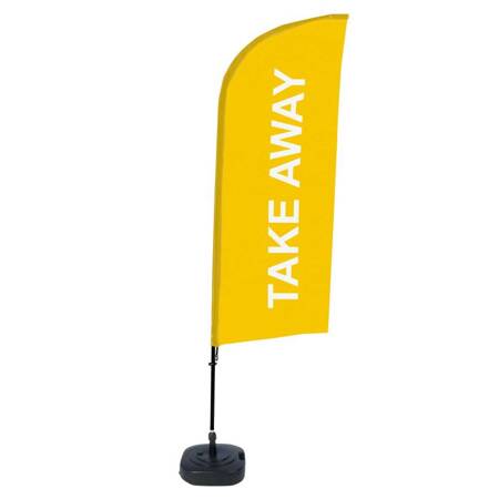 Beach Flag Alu Wind Complete Set Take Away Yellow