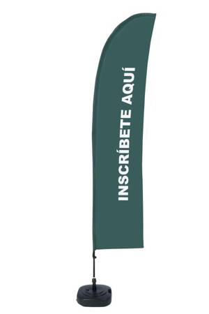 Beach Flag Budget Wind Complete Set Sign In Grey Spanish