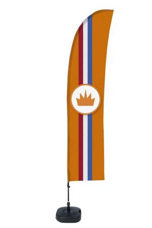 Beach Flag Budget Wind Set Large Orange Crown