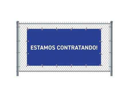 Fence Banner 200 x 100 cm Hiring Spanish Blue