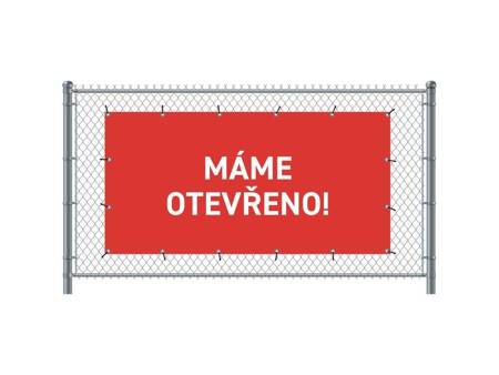 Fence Banner 200 x 100 cm Open Czech Blue