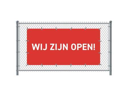 Fence Banner 200 x 100 cm Open Dutch Red