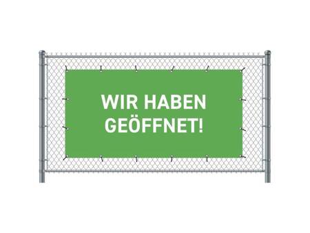 Fence Banner 200 x 100 cm Open German Green