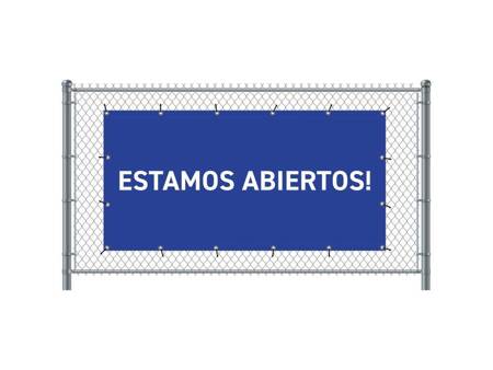 Fence Banner 200 x 100 cm Open Spanish Blue