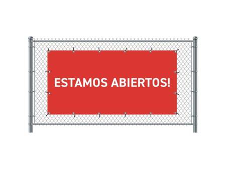 Fence Banner 200 x 100 cm Open Spanish Blue