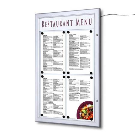 Gablota na Menu Zewnętrzna 2x A4 T LED - SCZ2xA4TLED