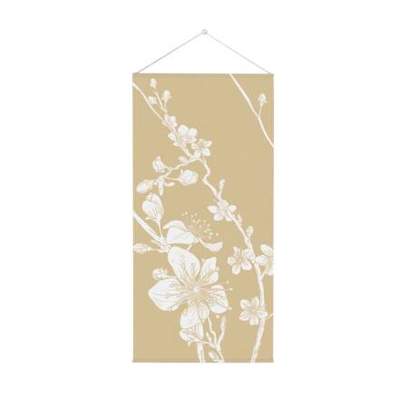 Hanging Flag Banner 58 x 200 cm Abstract Japanese Cherry Blossom Black