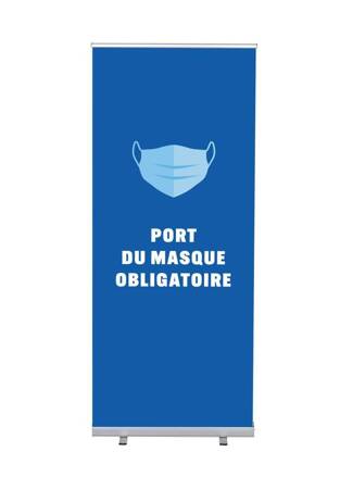 Roll-Banner Budget 85 Complete Set Mask Mandatory White Dutch